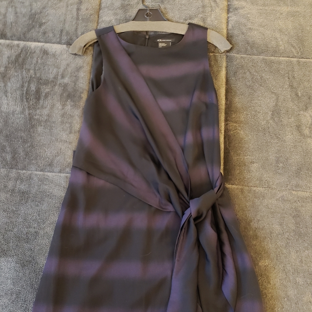 Navy and purple dress Armani exchange lowest price